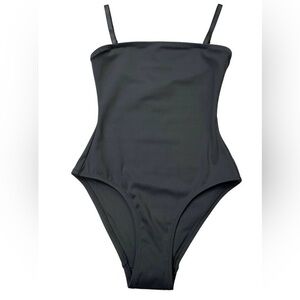 NWT SKIMS Shaping Swim Cami One Piece Gunmetal Womens L